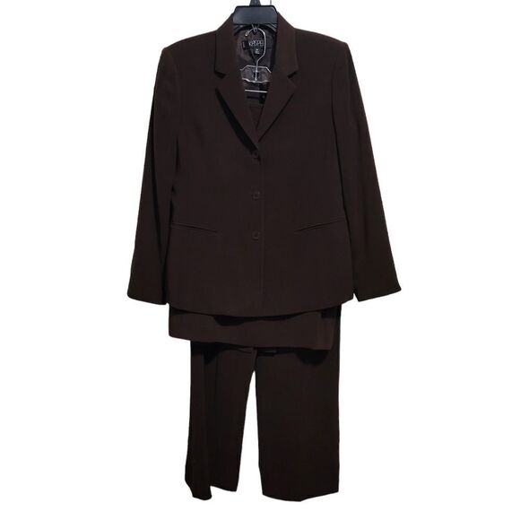 Kasper brown 3pc business suit 10P - Picture 1 of 10